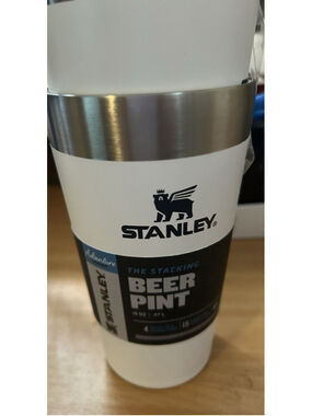 Stanley The Stacking Beer Pint 16 oz White New Set of 2 BPA-free